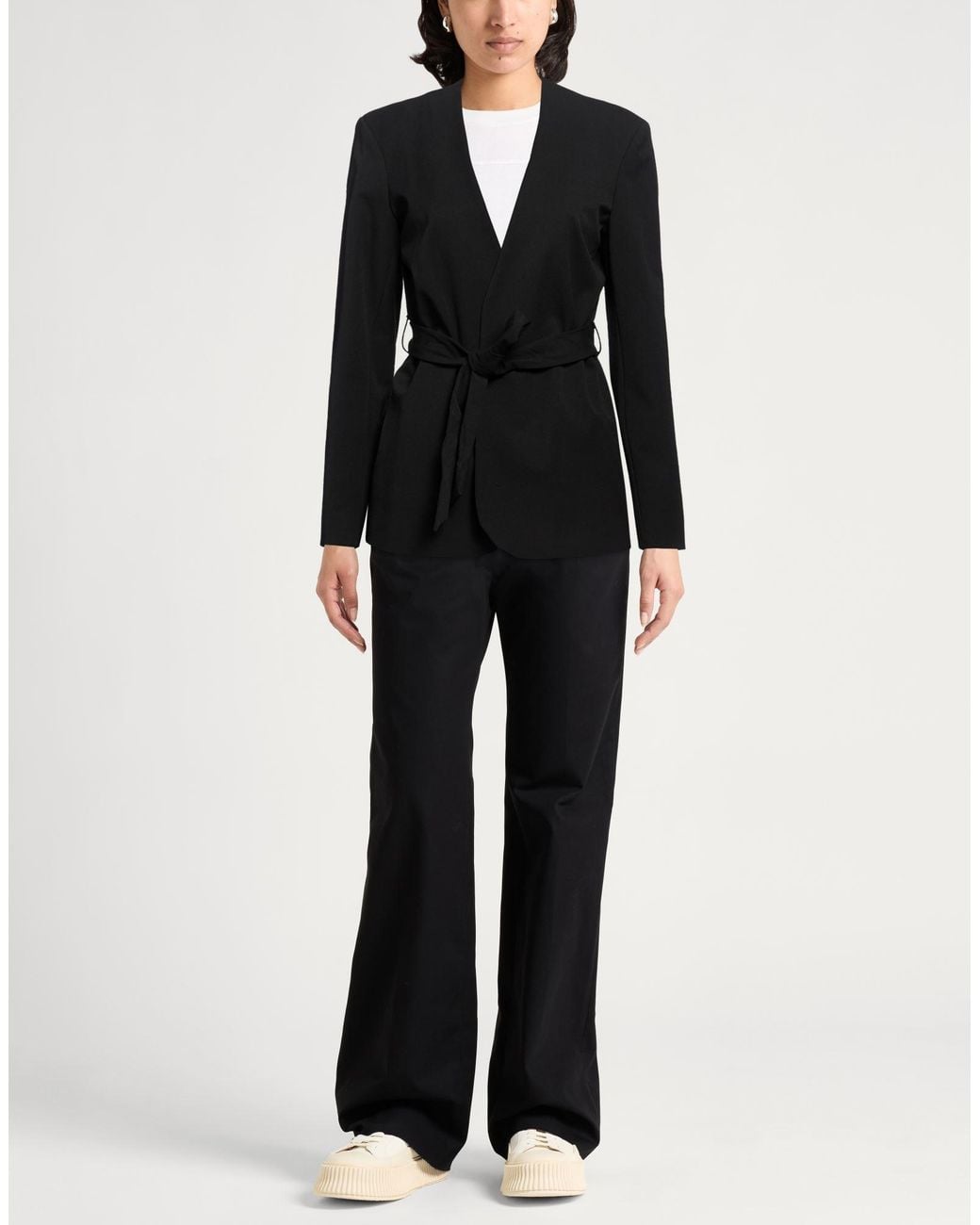Silvian Heach Black Jacket Polyester, Viscose, Elastane