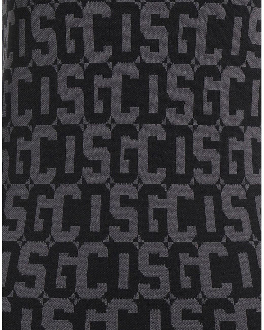 Gcds Black Mini Dress Polyamide