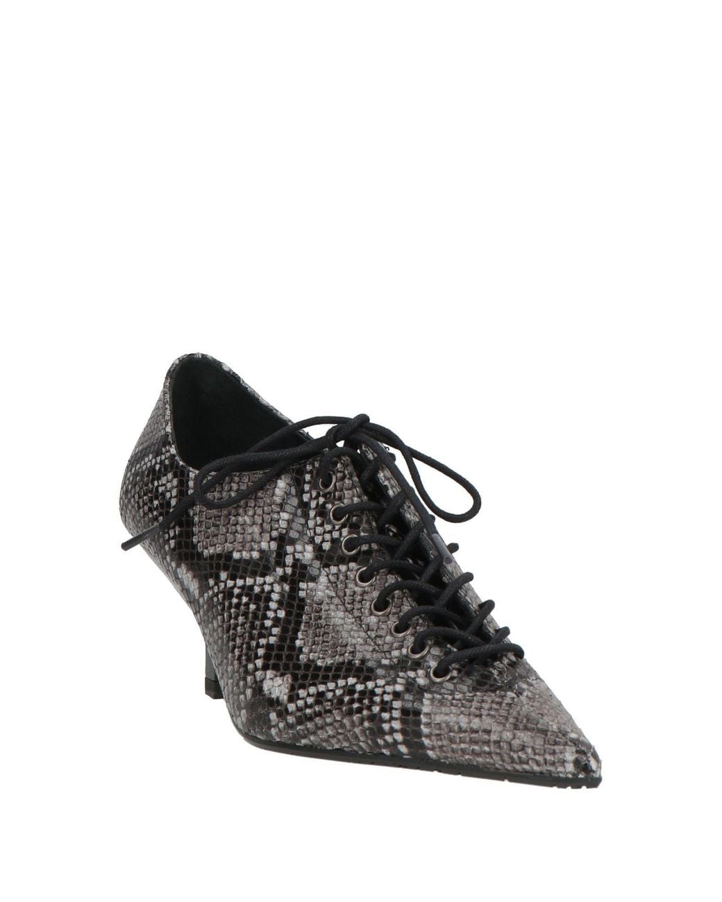 Ras Gray Lace-Up Shoes Leather