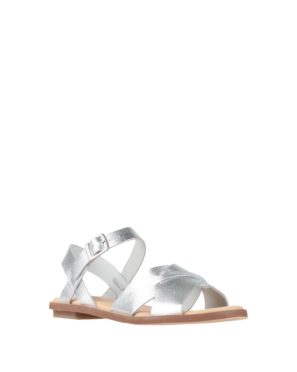 Clarks White Sandals Leather