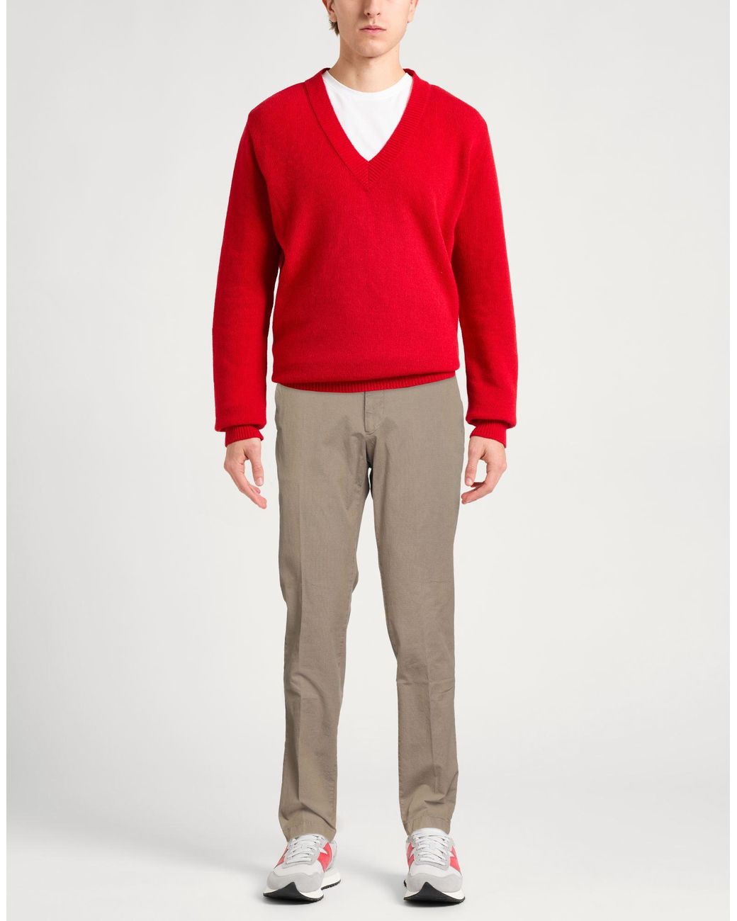 Berwich Gray Camel Pants Cotton, Elastane for men