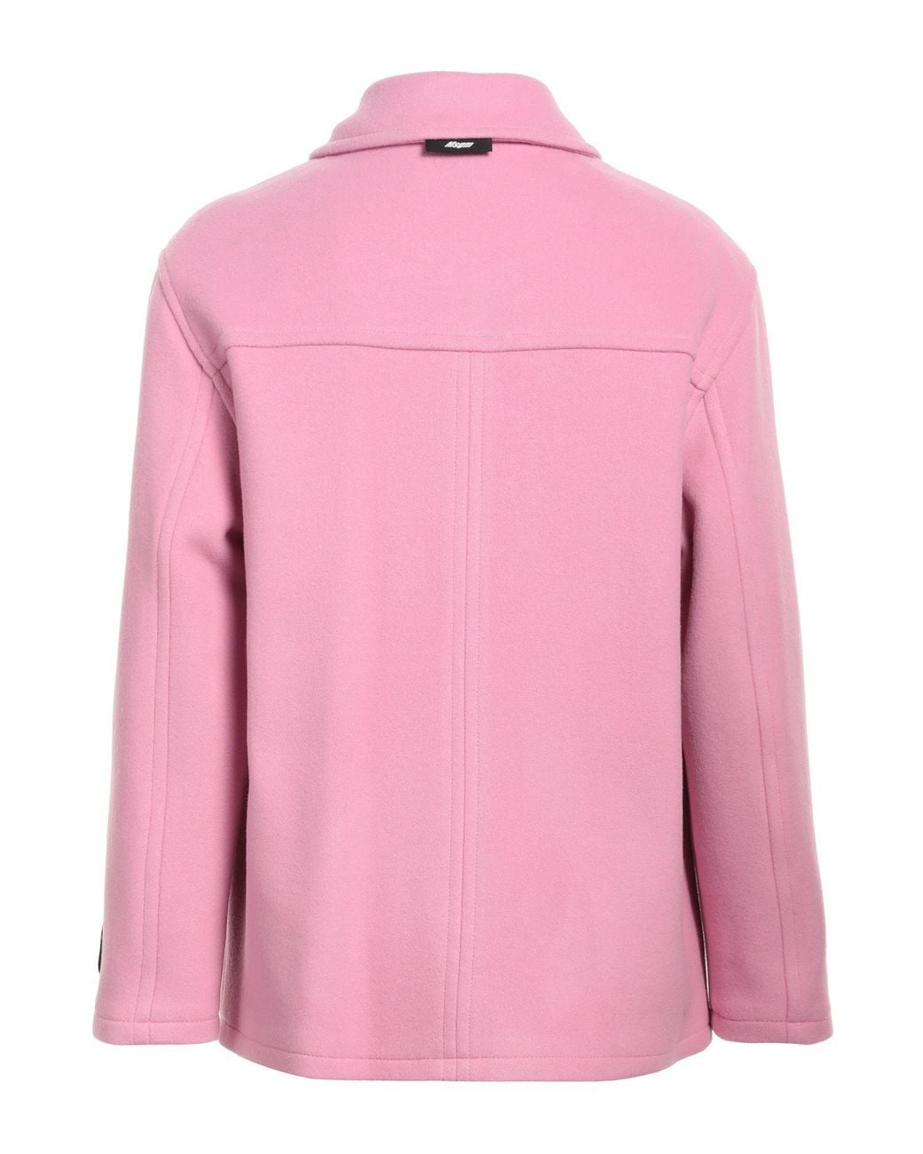 MSGM Pink Coat Virgin Wool, Polyamide for men