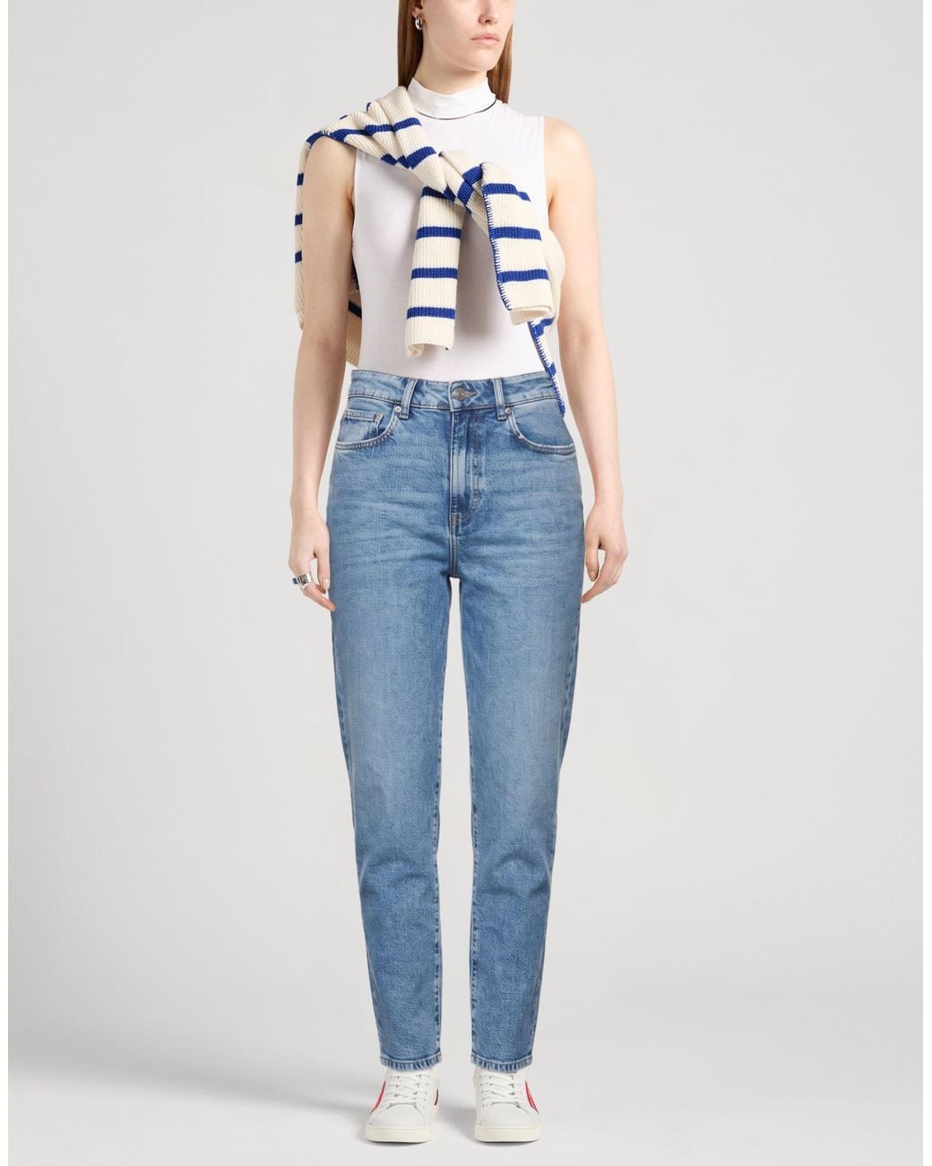 ICON DENIM Blue Jeans Cotton, Elastane