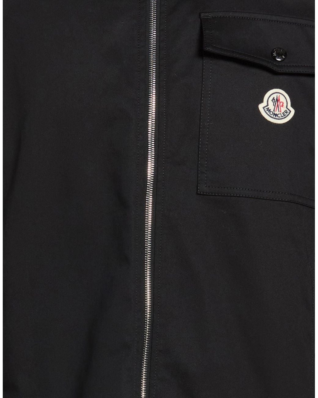 Moncler Black Jacket Cotton, Elastane for men