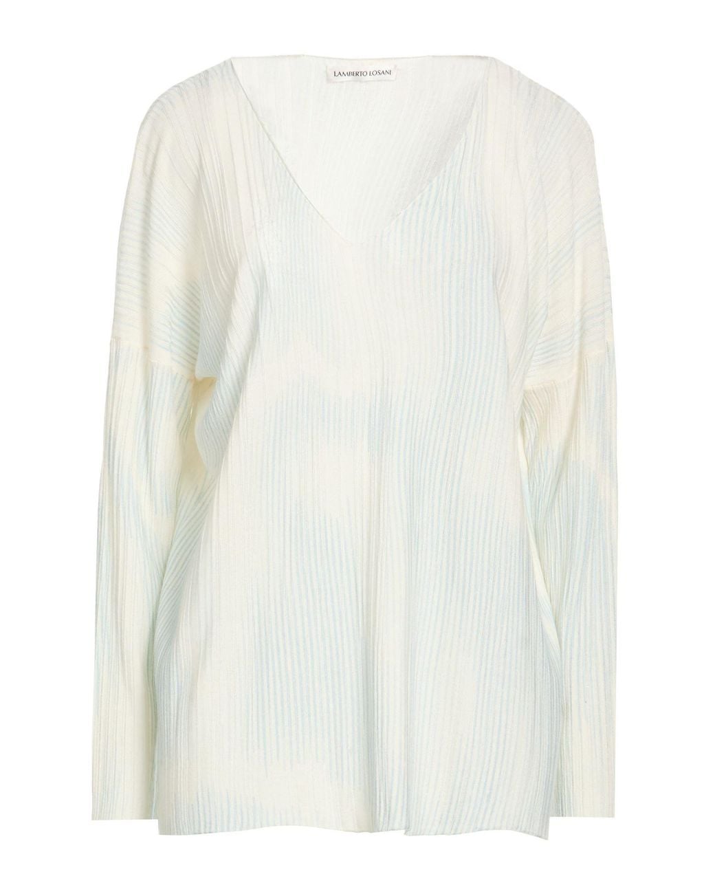 Lamberto Losani White Sky Sweater Cashmere, Silk