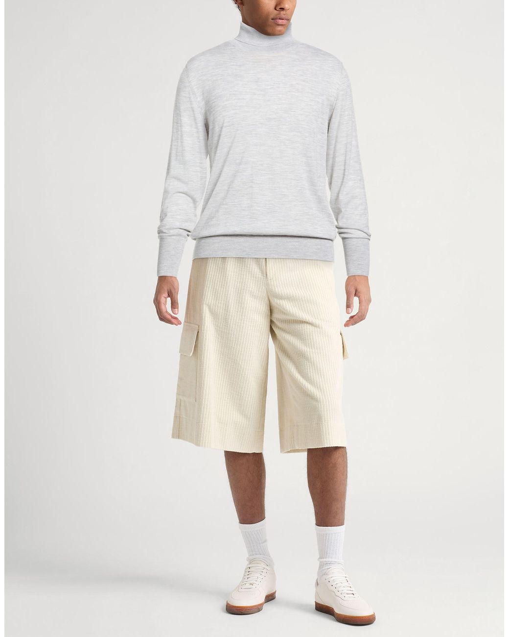 Eleventy White Light Turtleneck Wool for men