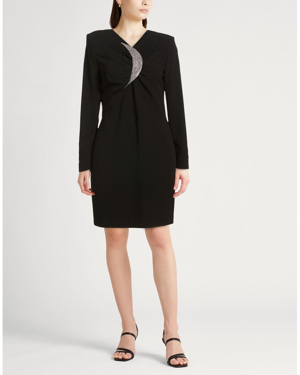 Emporio Armani Black Mini Dress Viscose, Acetate, Elastane