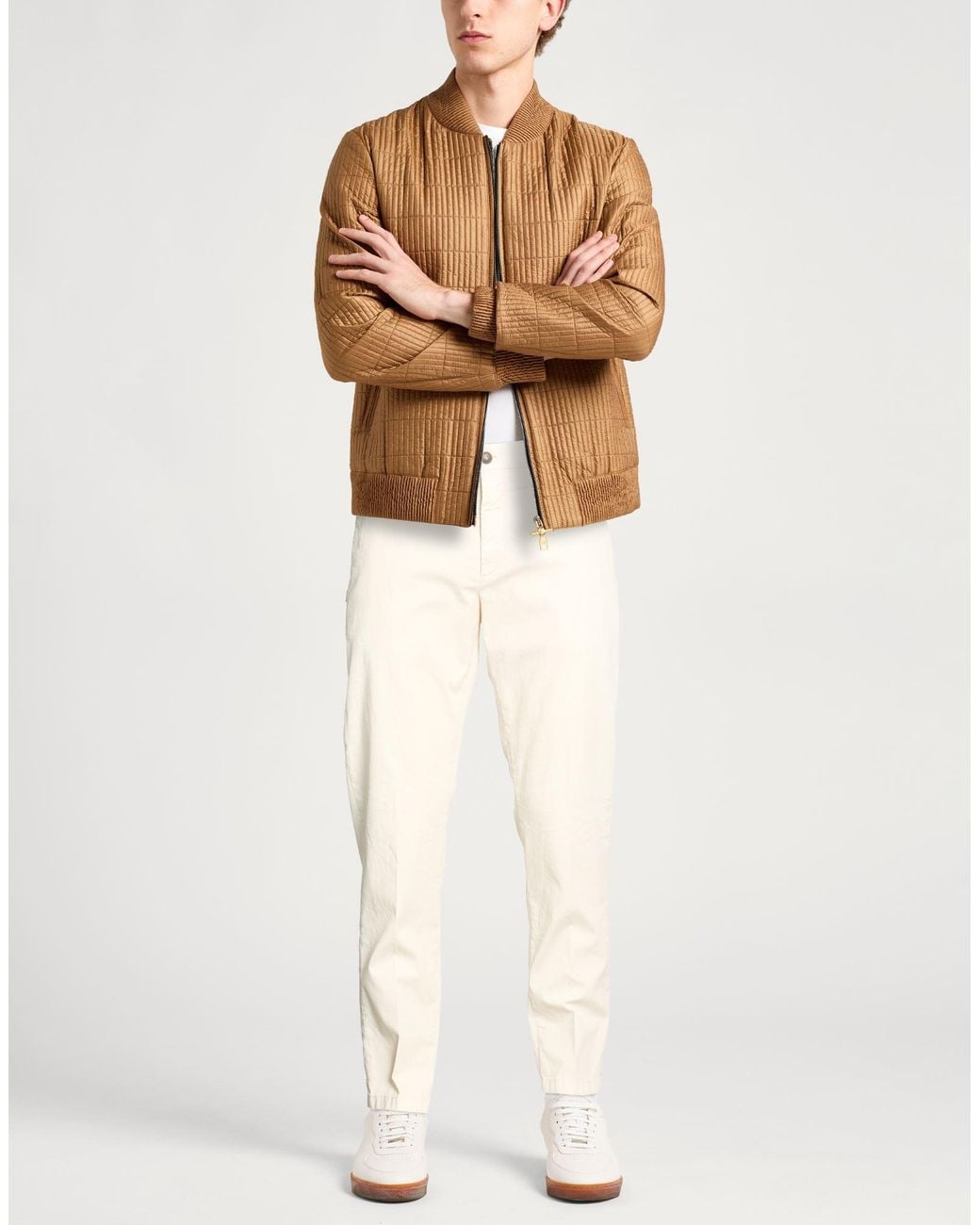 Siviglia White Ivory Pants Cotton, Elastane for men