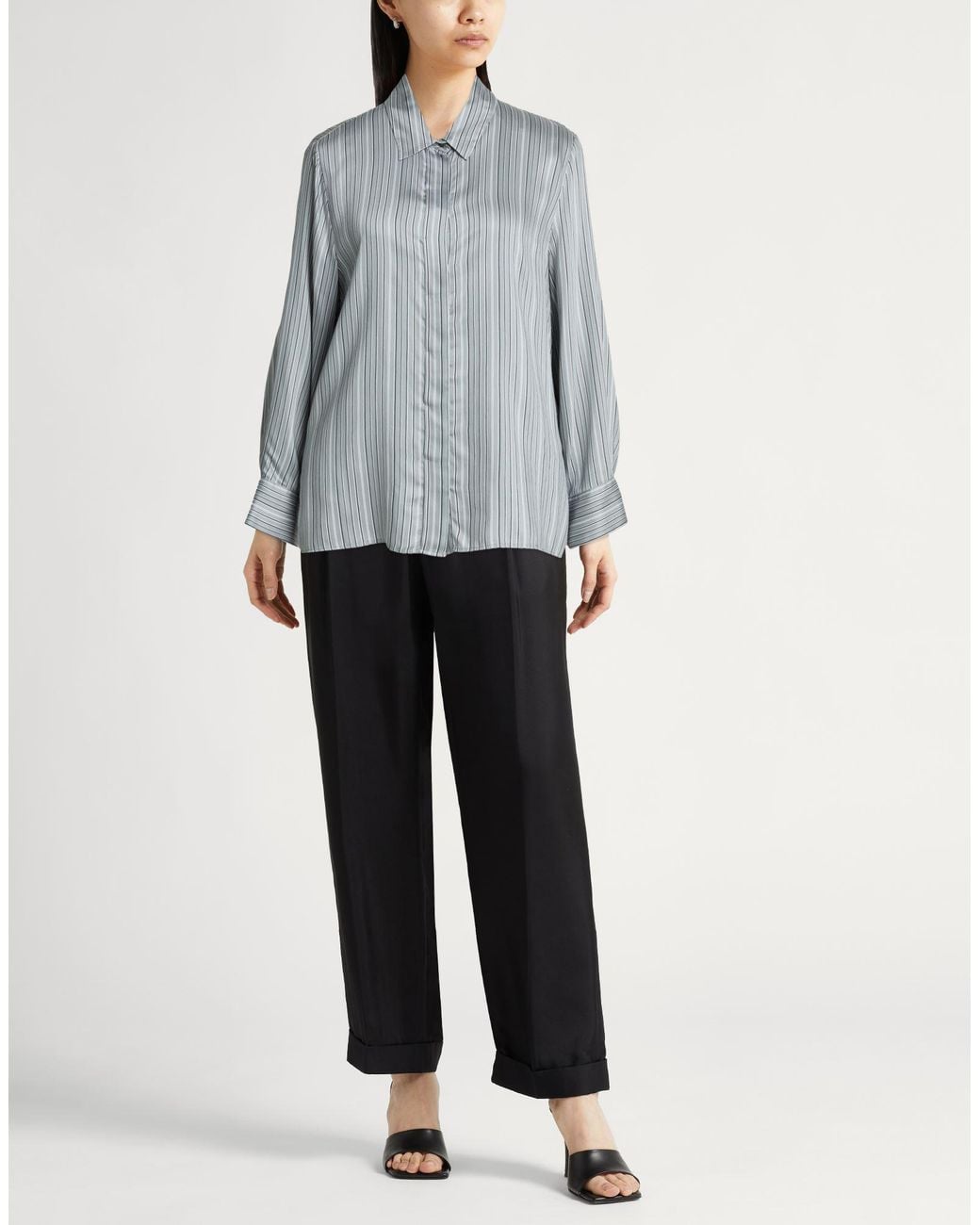 Peserico Blue Shirt Viscose, Silk