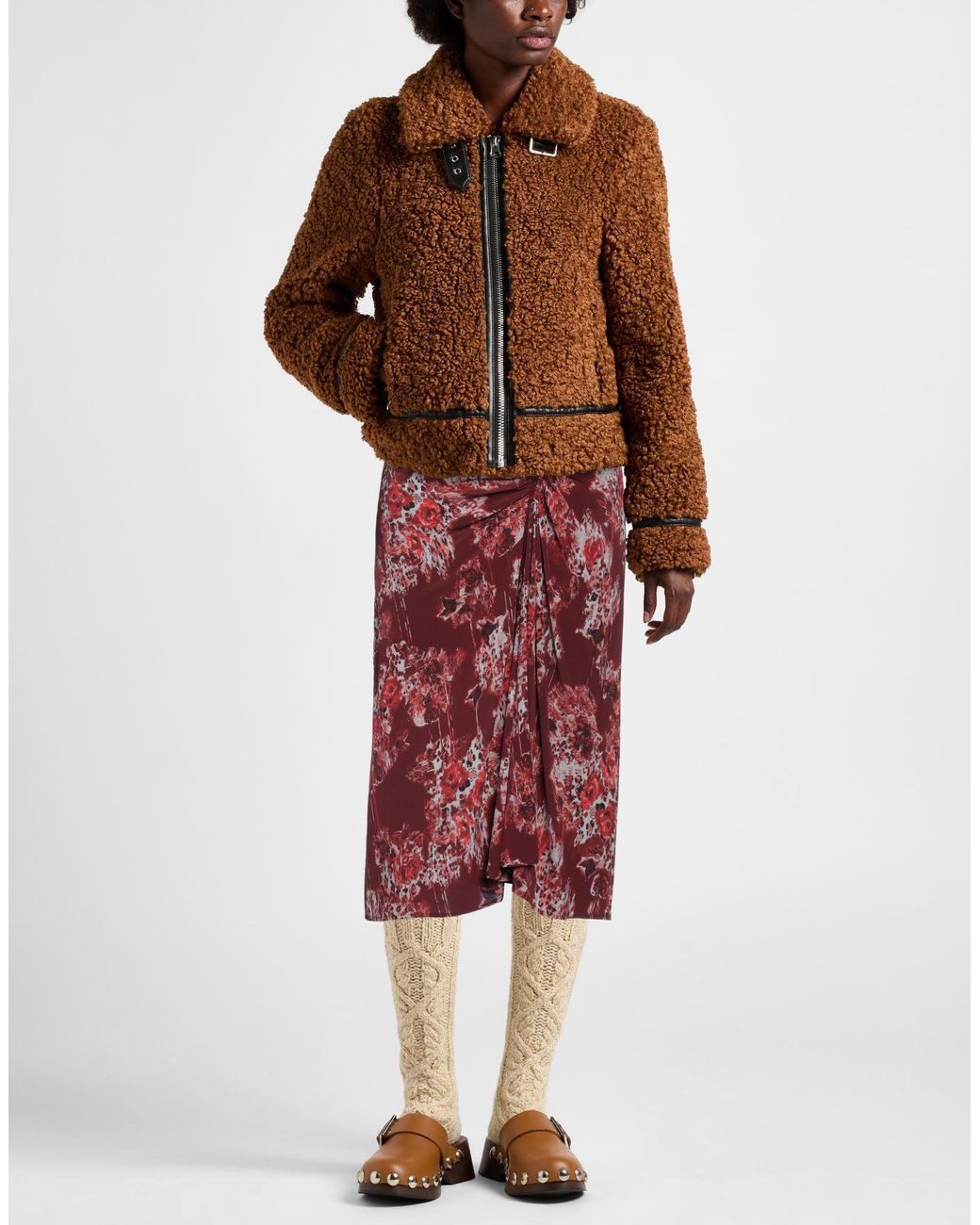 Jupe midi IRO en coloris Red