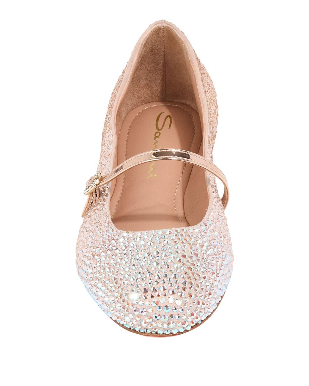 Santoni Pink Blush Ballet Flats Leather