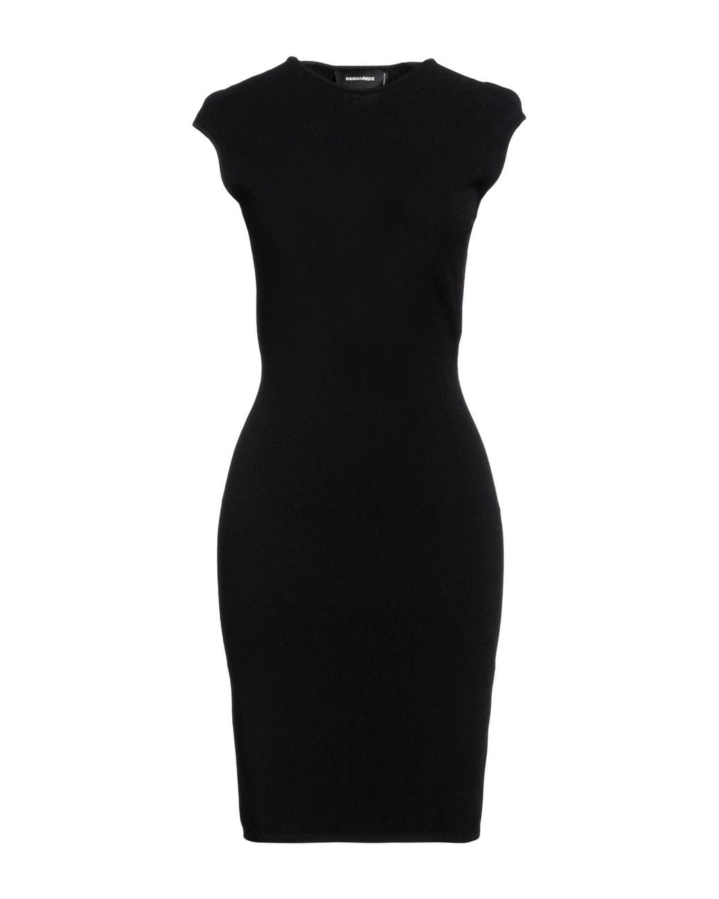 DSquared² Black Mini Dress Viscose, Polyester