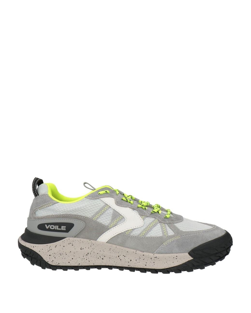 Voile Blanche Gray Sneakers Leather, Textile Fibers for men