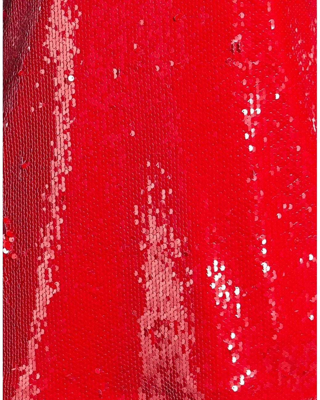 MSGM Red Mini Dress Polyester, Elastane