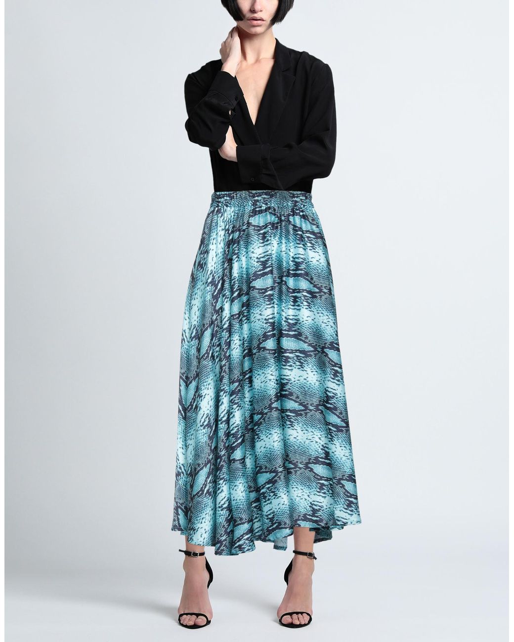 5 PROGRESS Blue Maxi Skirt Polyester