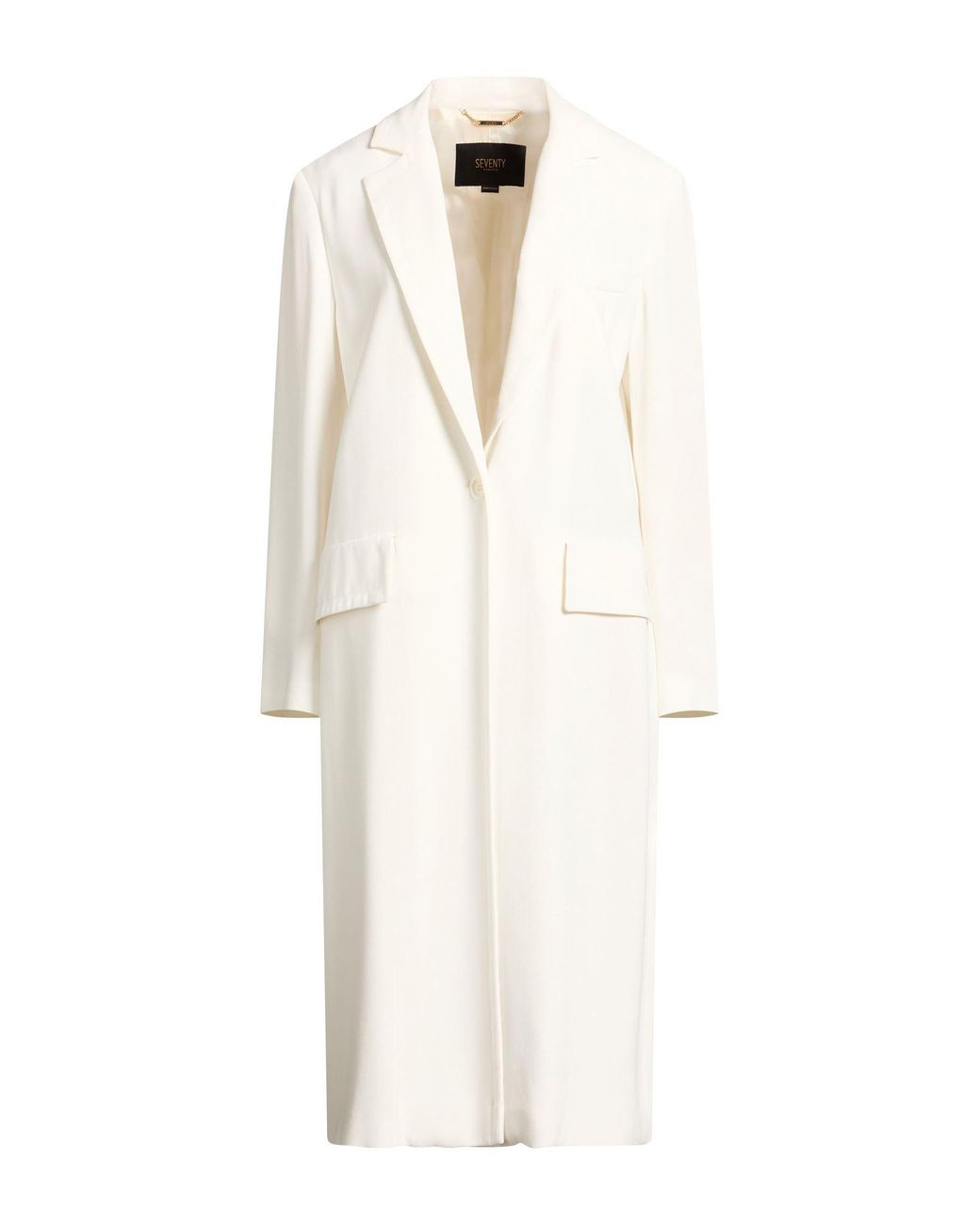 SEVENTY VENEZIA White Overcoat & Trench Coat