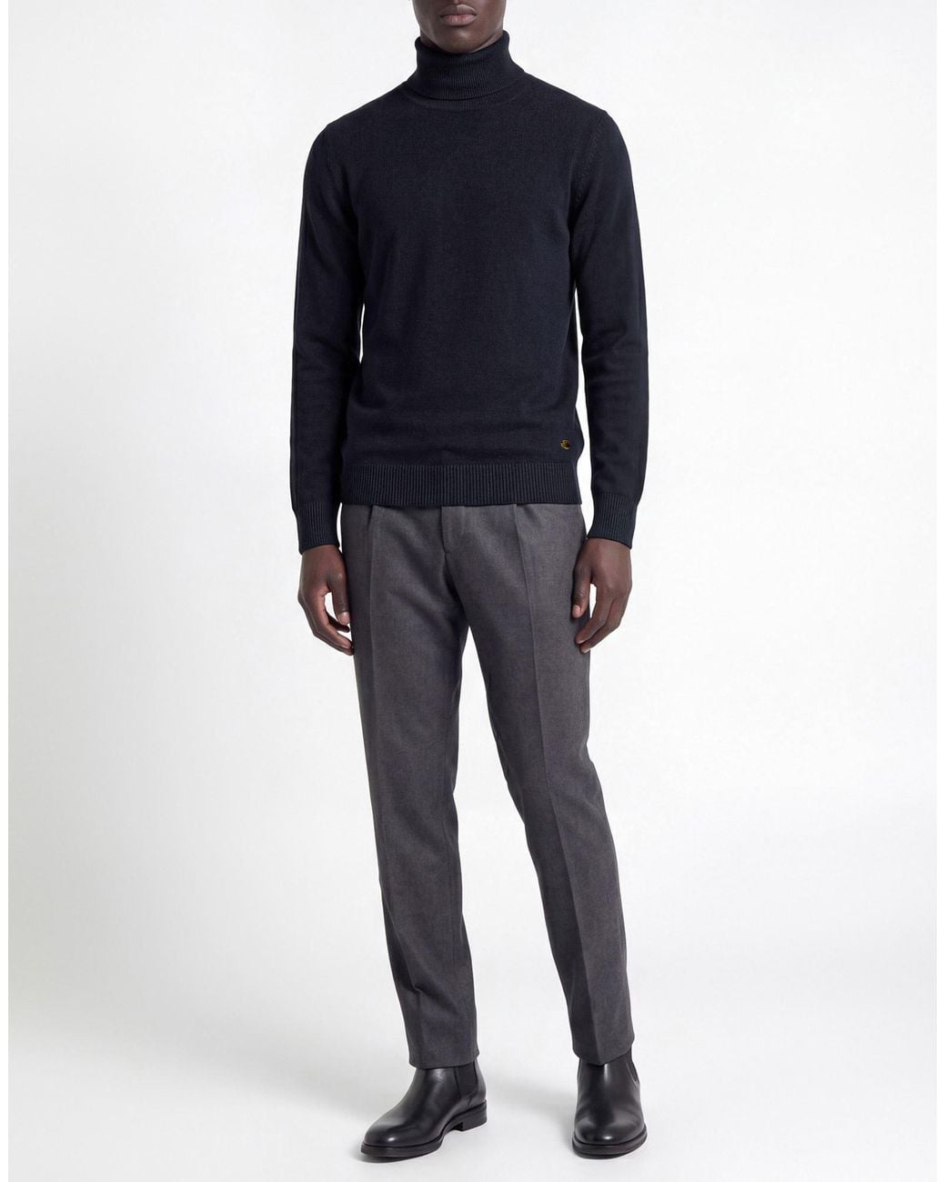 Havana & Co. Blue Midnight Turtleneck Polyester, Nylon, Viscose, Wool for men