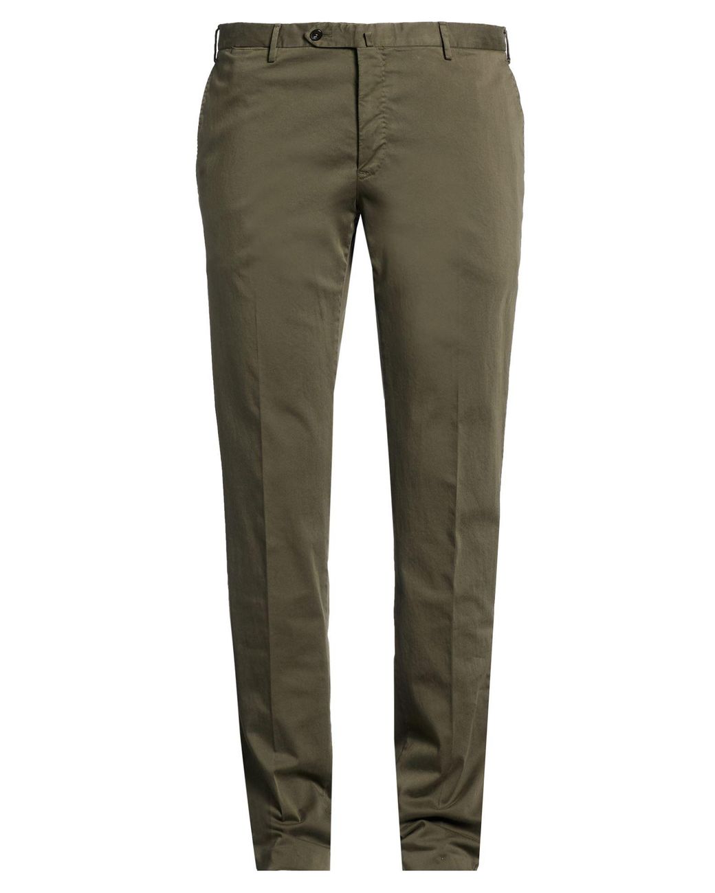 PT Torino Green Military Pants Cotton, Elastane for men