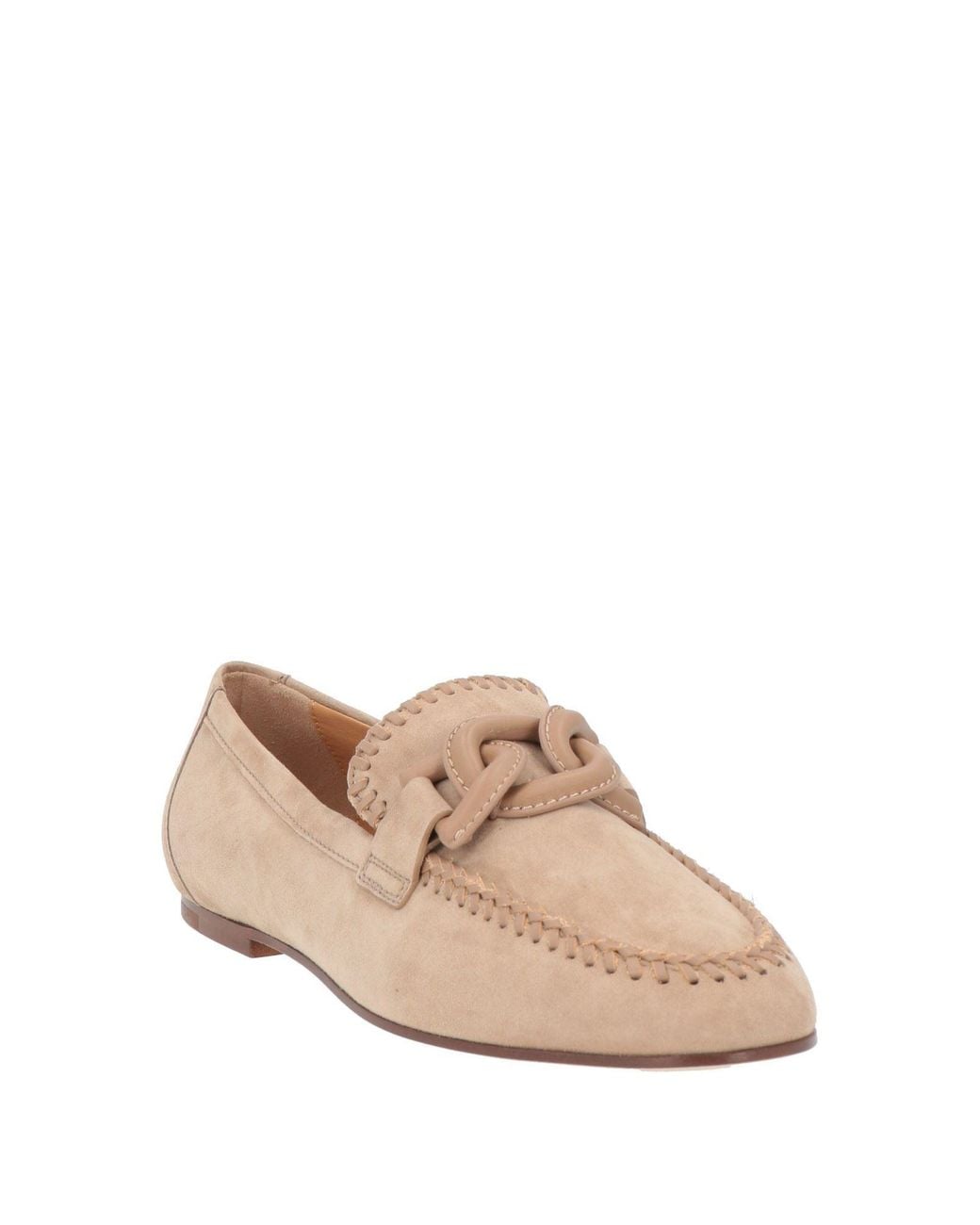 Tod's Natural Taupe Loafers Leather