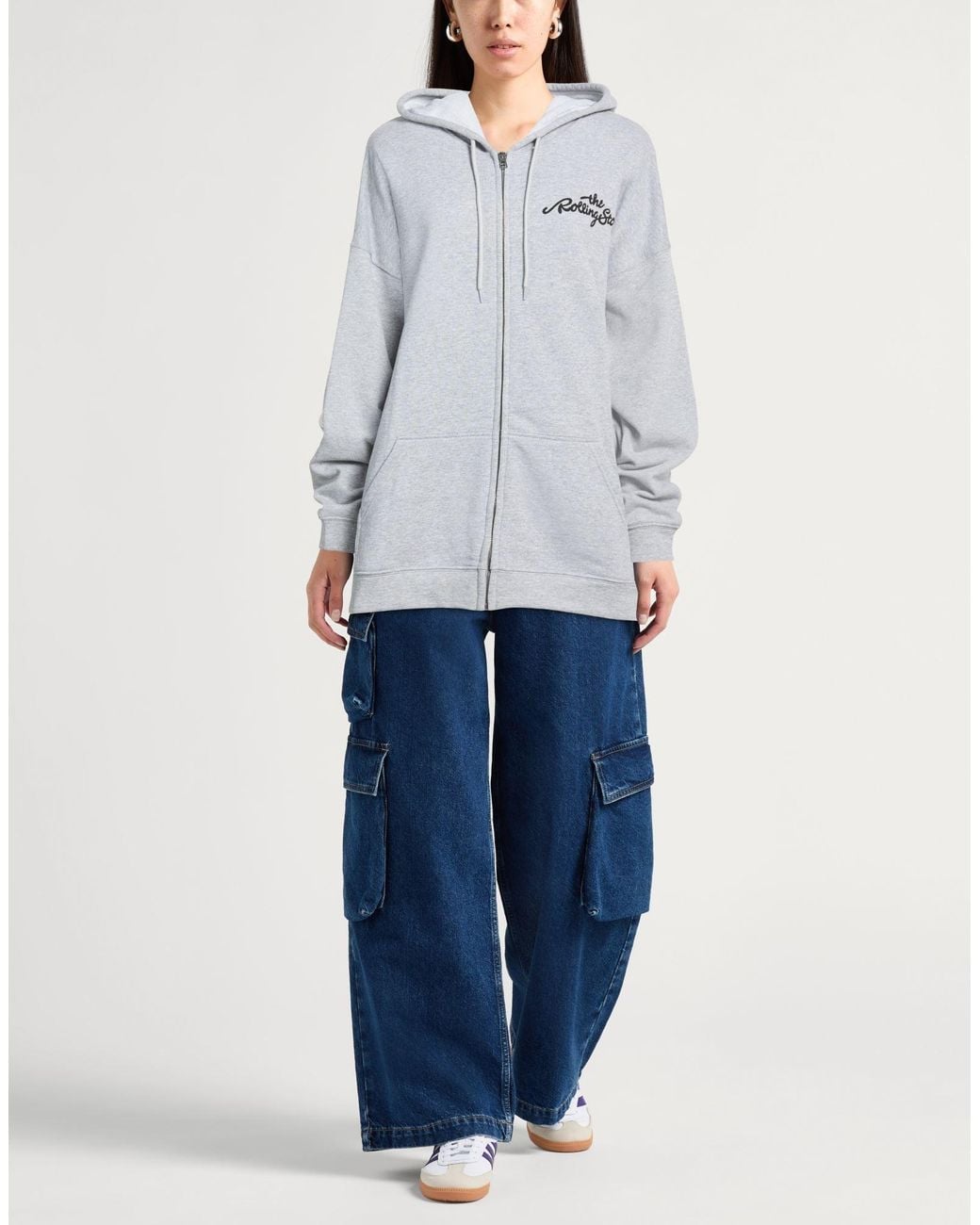 Aniye By Gray Sweatshirt Cotton, Polyester