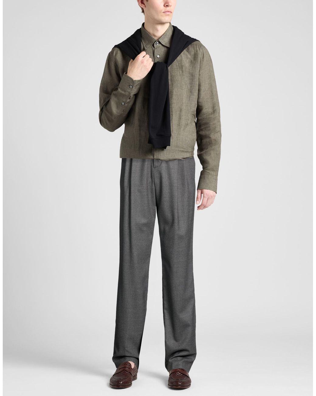 Lardini Gray Pants Virgin Wool, Elastane for men