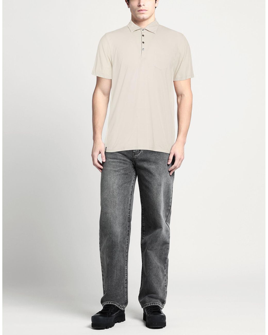 AROVESCIO White Light Polo Shirt Supima for men