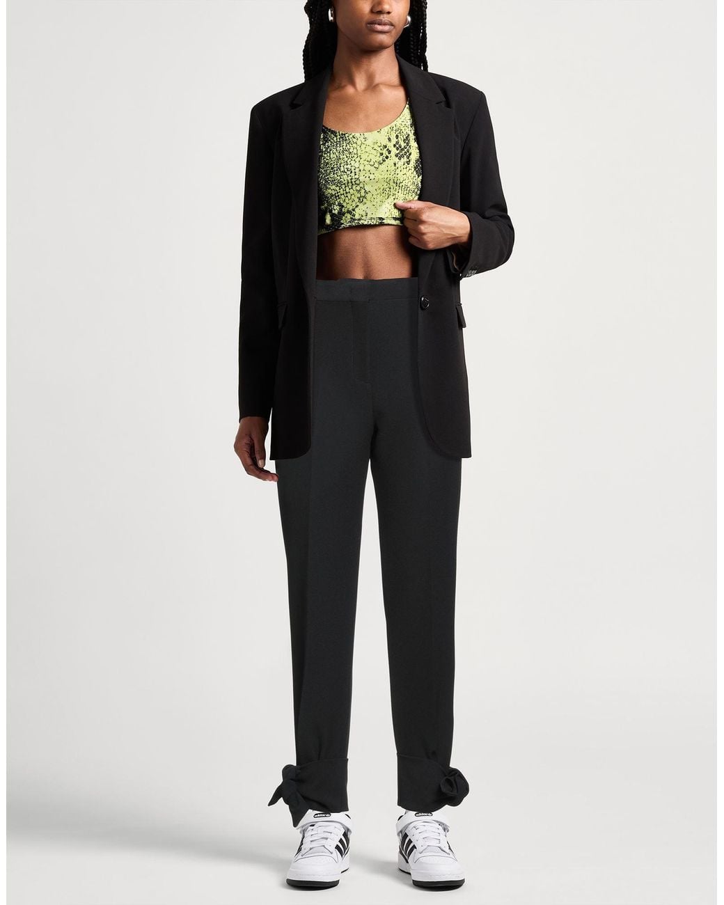 MSGM Black Pants Polyester, Elastane