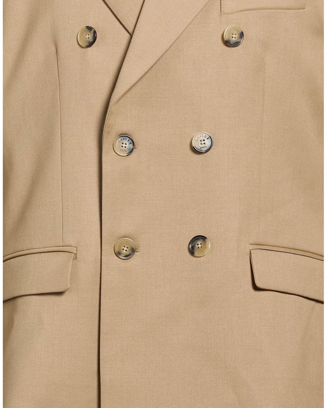 Gaelle Paris Natural Blazer Polyester, Viscose, Elastane for men