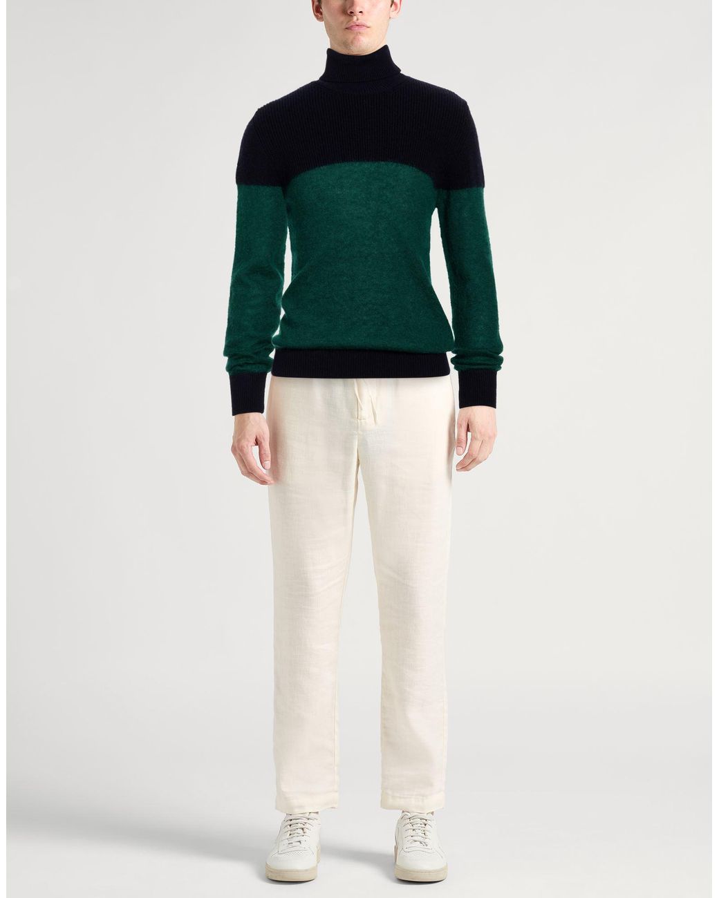 Peuterey Green Turtleneck Mohair Wool, Wool, Polyamide for men