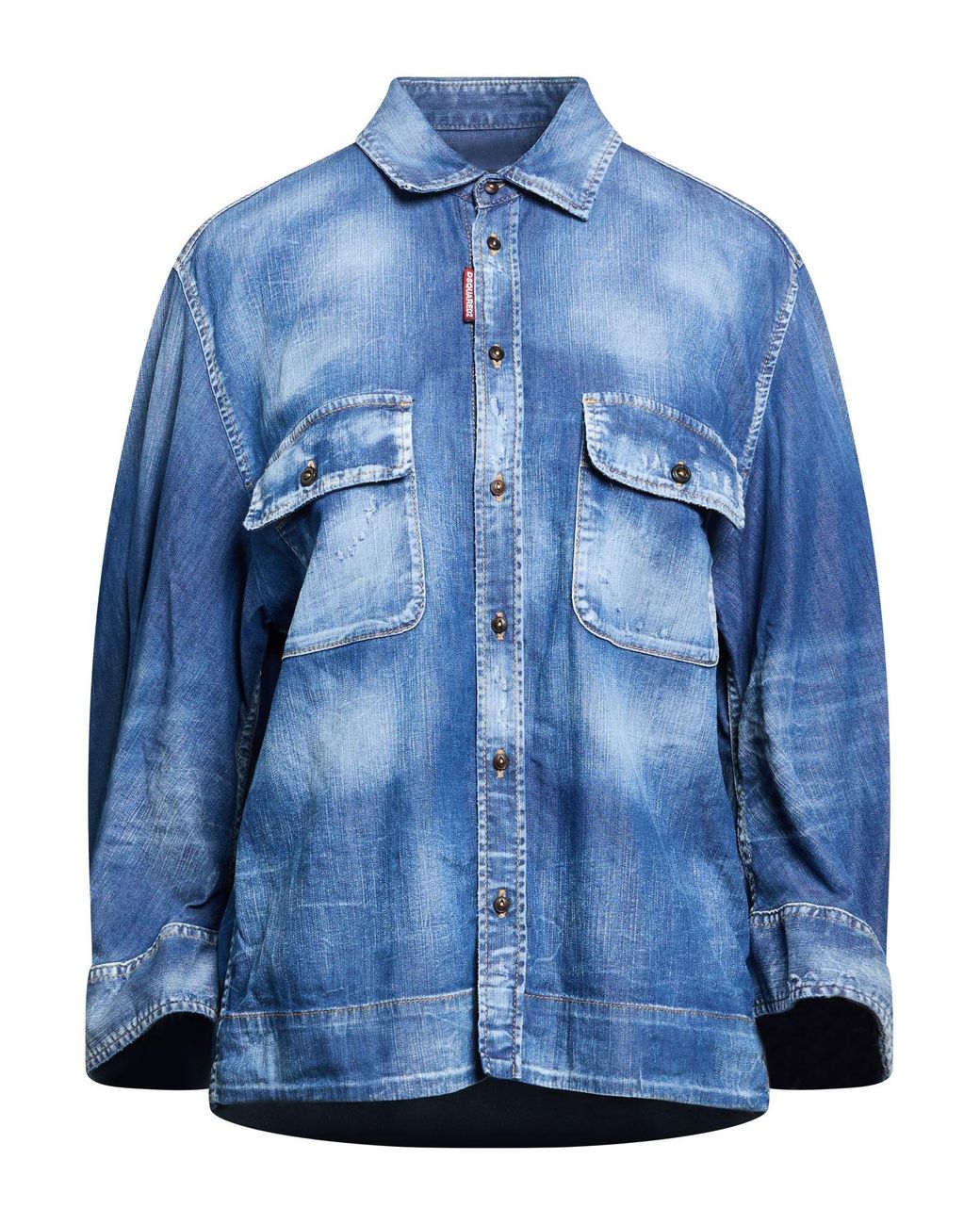 DSquared² Blue Denim Shirt Cotton, Elastane