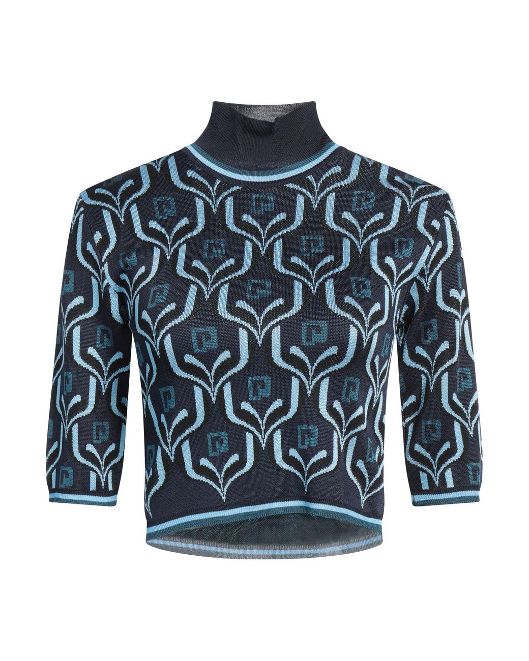Rabanne Blue Rollkragenpullover
