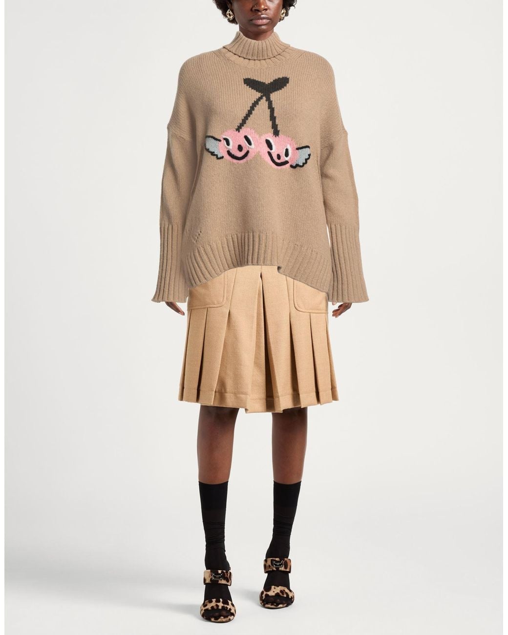 Zadig & Voltaire Natural Camel Turtleneck Merino Wool