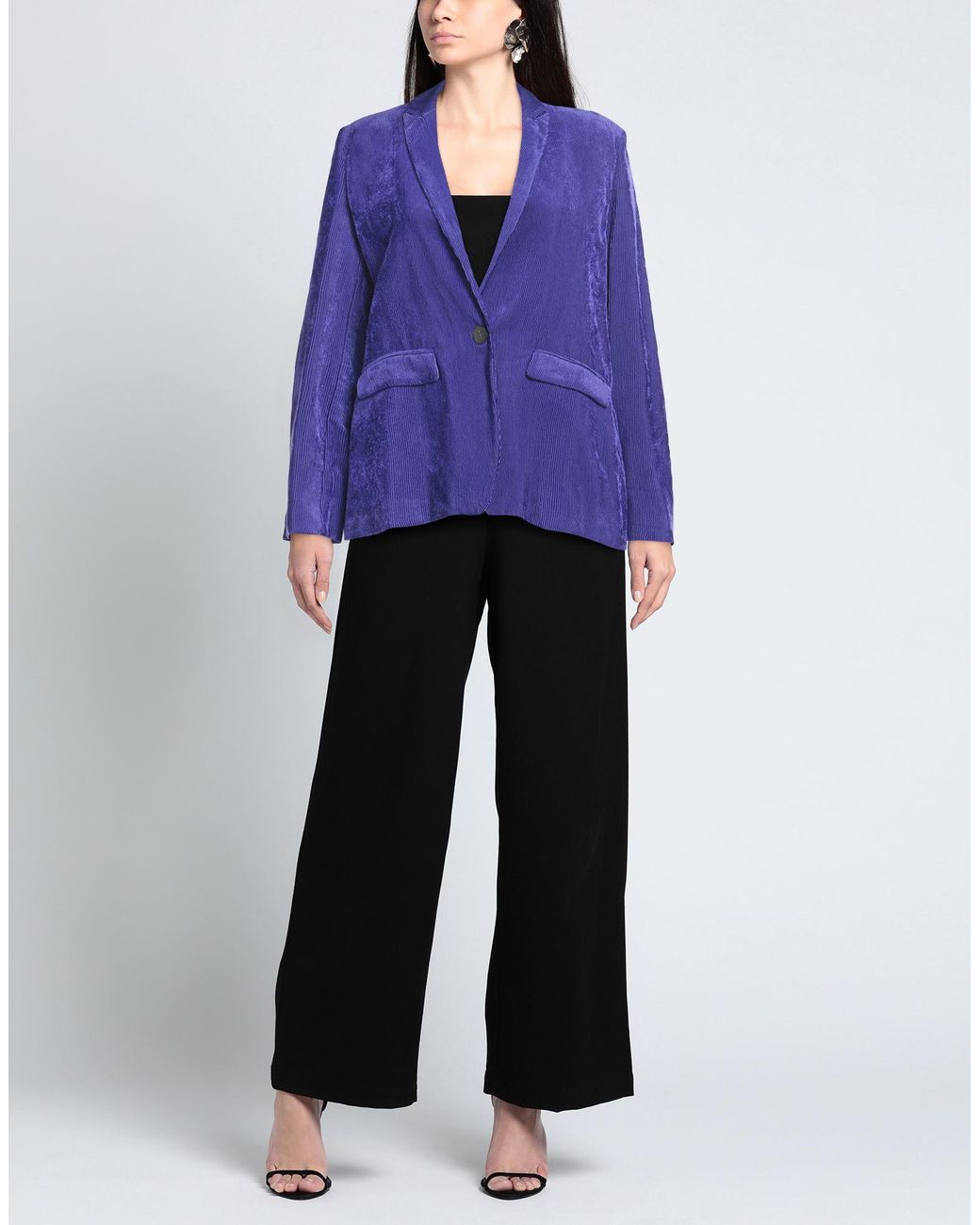 Forte Forte crystal-embellished silk blazer - Purple