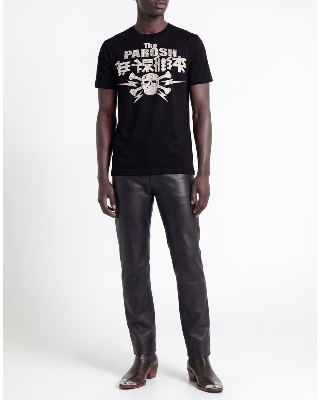 P.A.R.O.S.H. Black T-Shirts for men