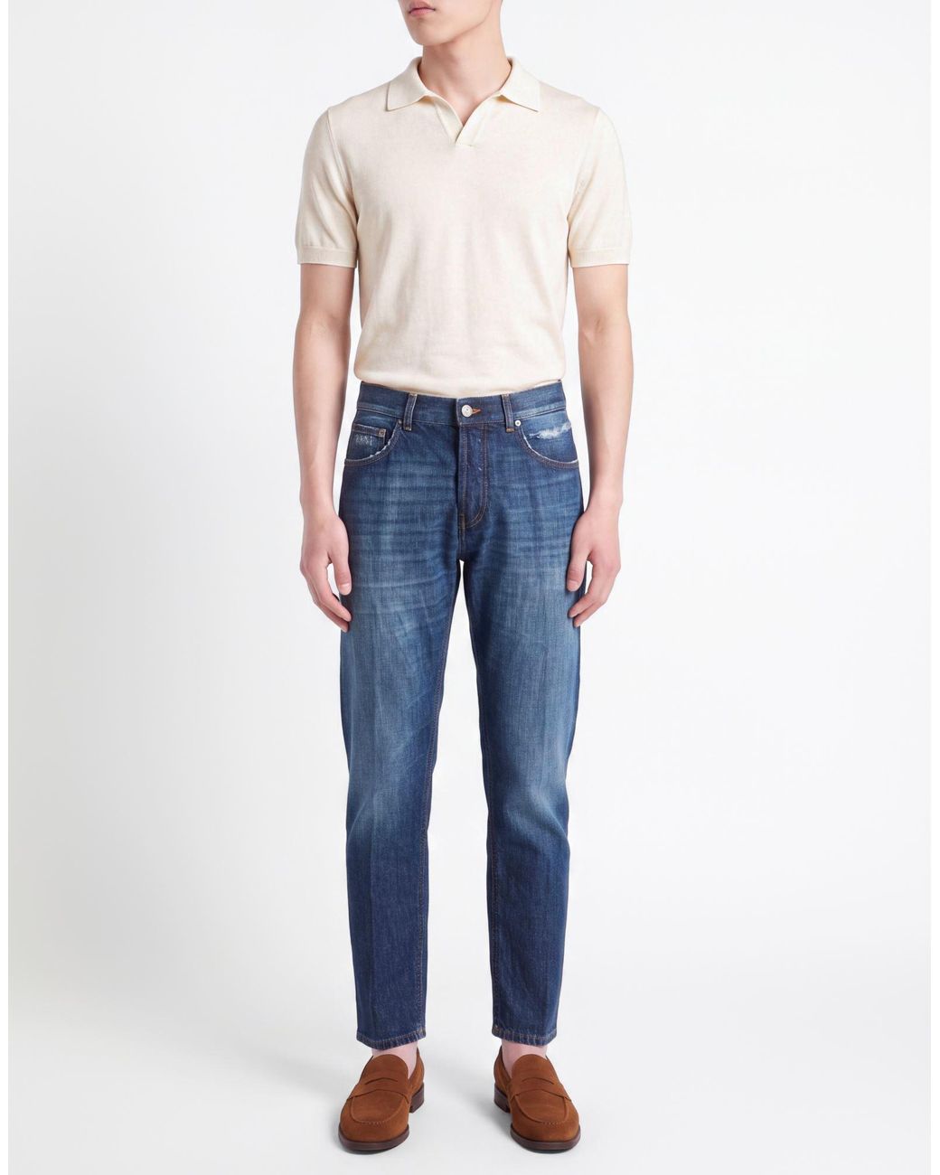 Dondup Blue Jeans Cotton, Recycled Cotton for men