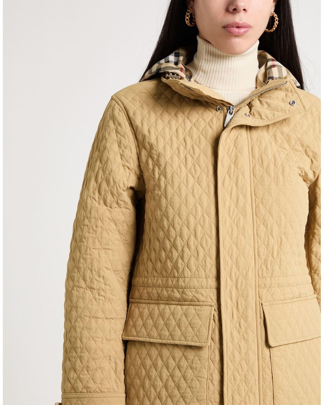 Burberry Natural Sand Puffer Polyamide