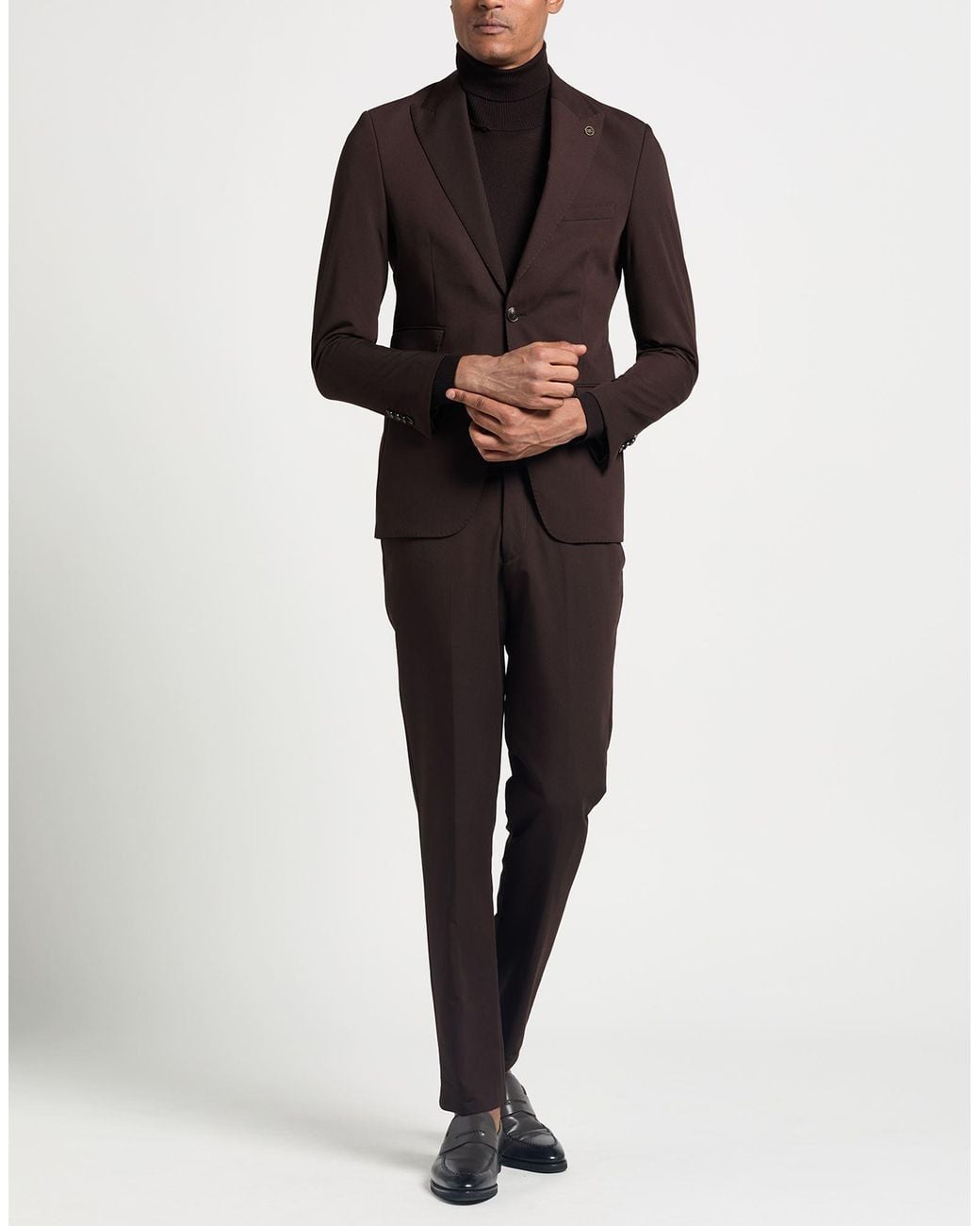 SUIT SARTORIA Brown Suit Pes, Viscose, Elastane for men
