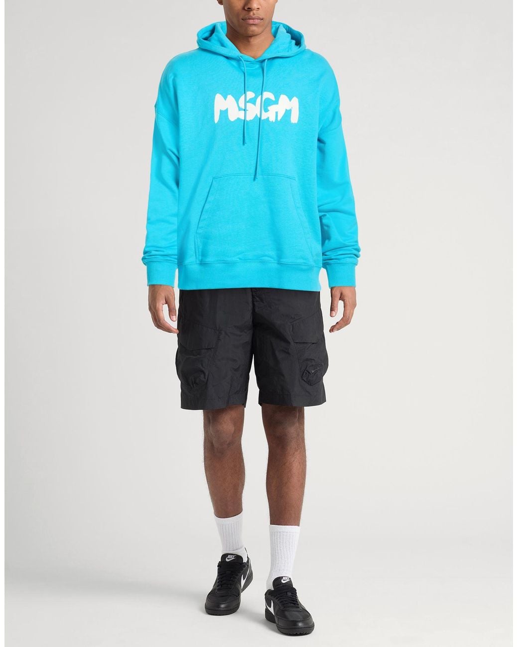 MSGM Blue Sweatshirt Cotton for men