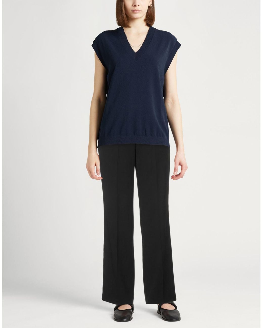 Aspesi Black Pants Acetate, Viscose