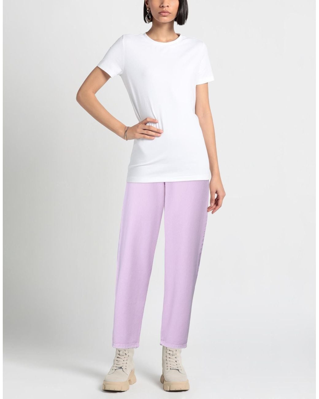 Gaelle Paris Purple Lilac Jeans Cotton