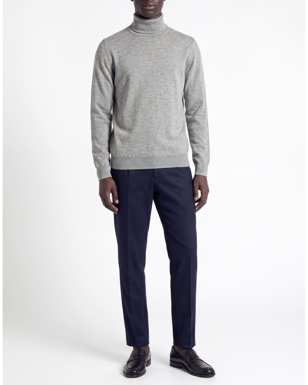 Alpha Studio Gray Turtleneck for men