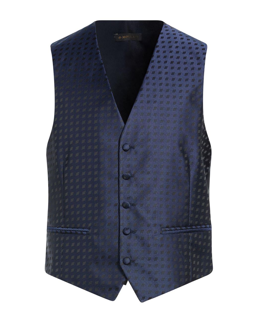 Manuel Ritz Blue Tailored Vests for men