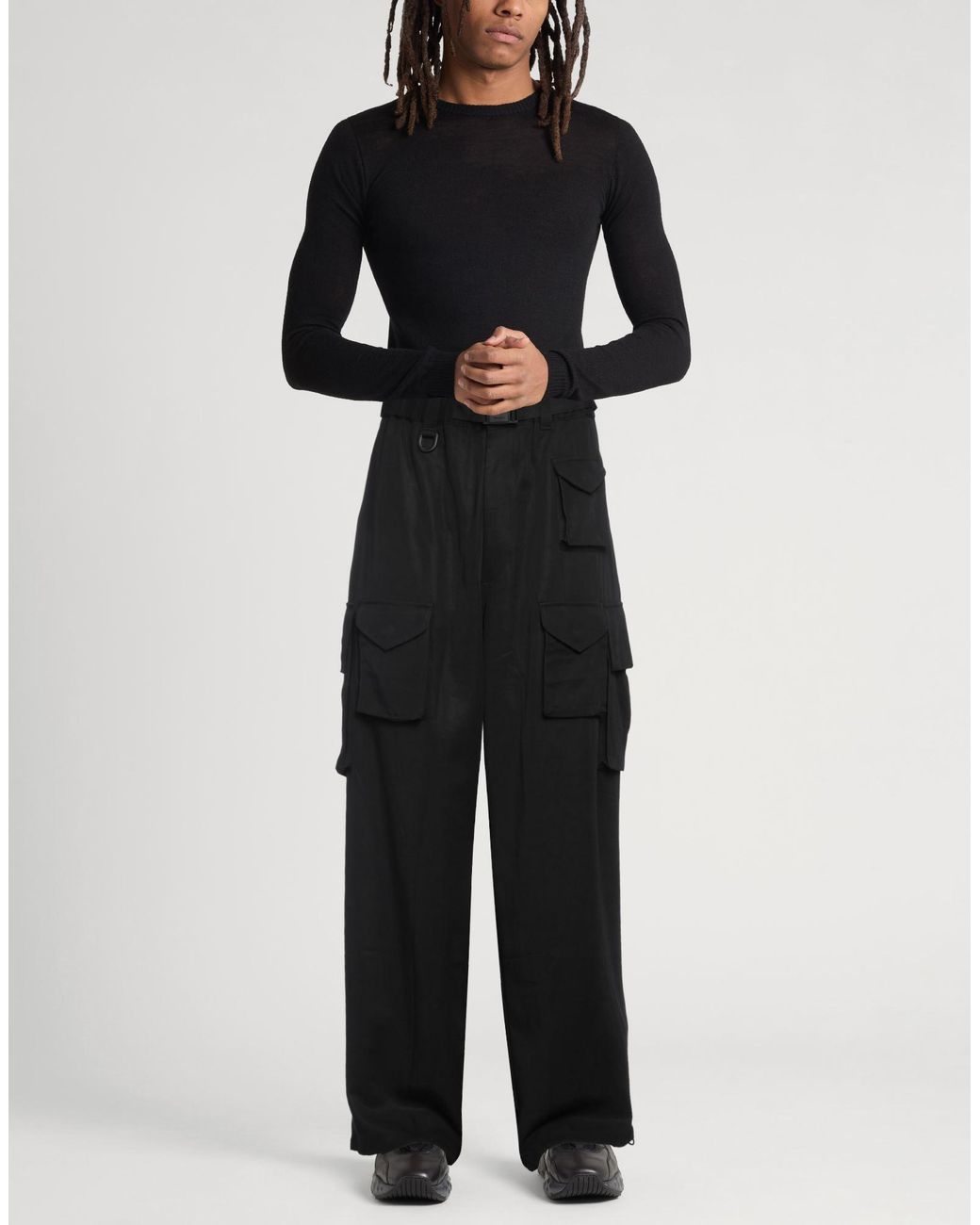 Y-3 Black Pants Lyocell, Polyamide for men