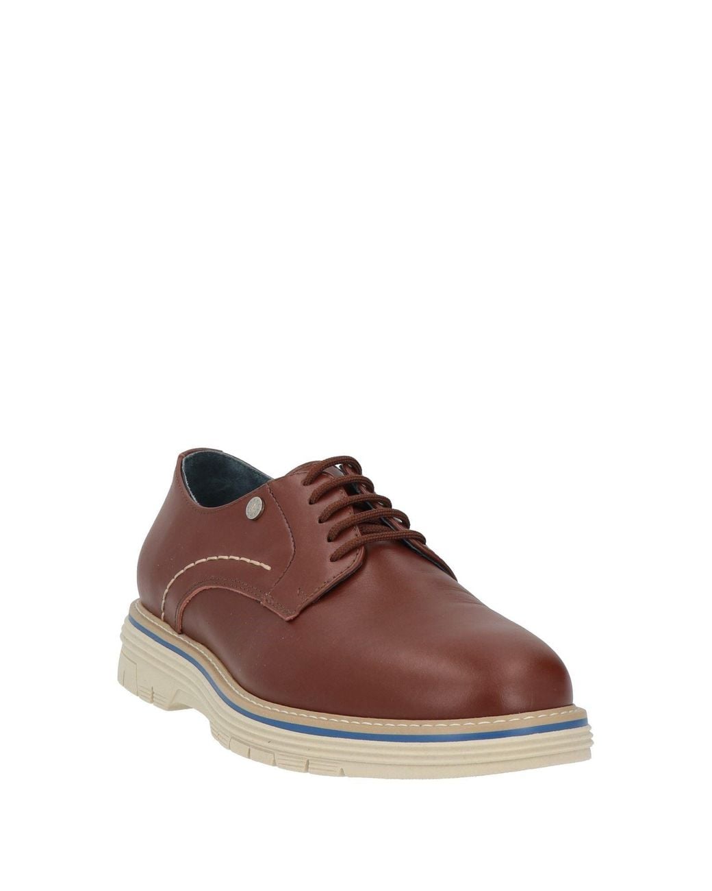Pollini Brown Lace-Up Shoes Calfskin for men