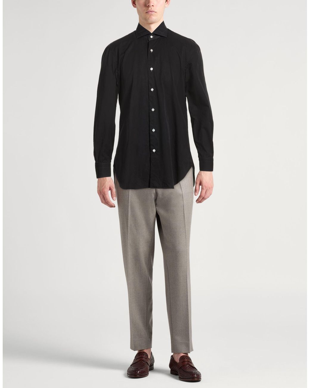 Barba Napoli Black Culto Shirt Cotton for men