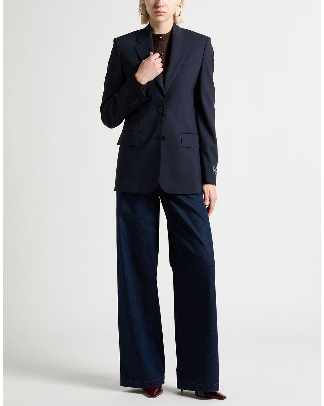 MSGM Blue Midnight Blazer Virgin Wool, Elastane