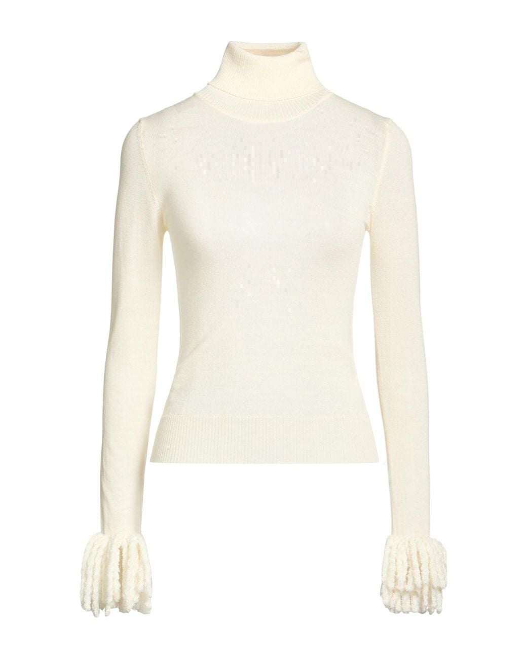 SIMONA CORSELLINI White Turtleneck Virgin Wool
