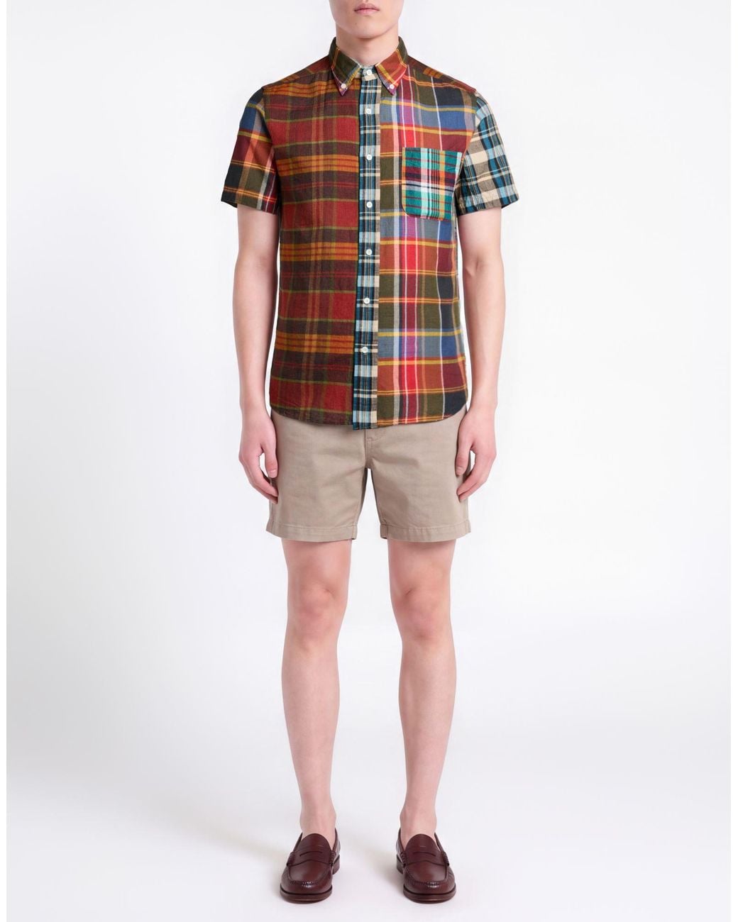 Beams Plus Red Rust Shirt Cotton for men