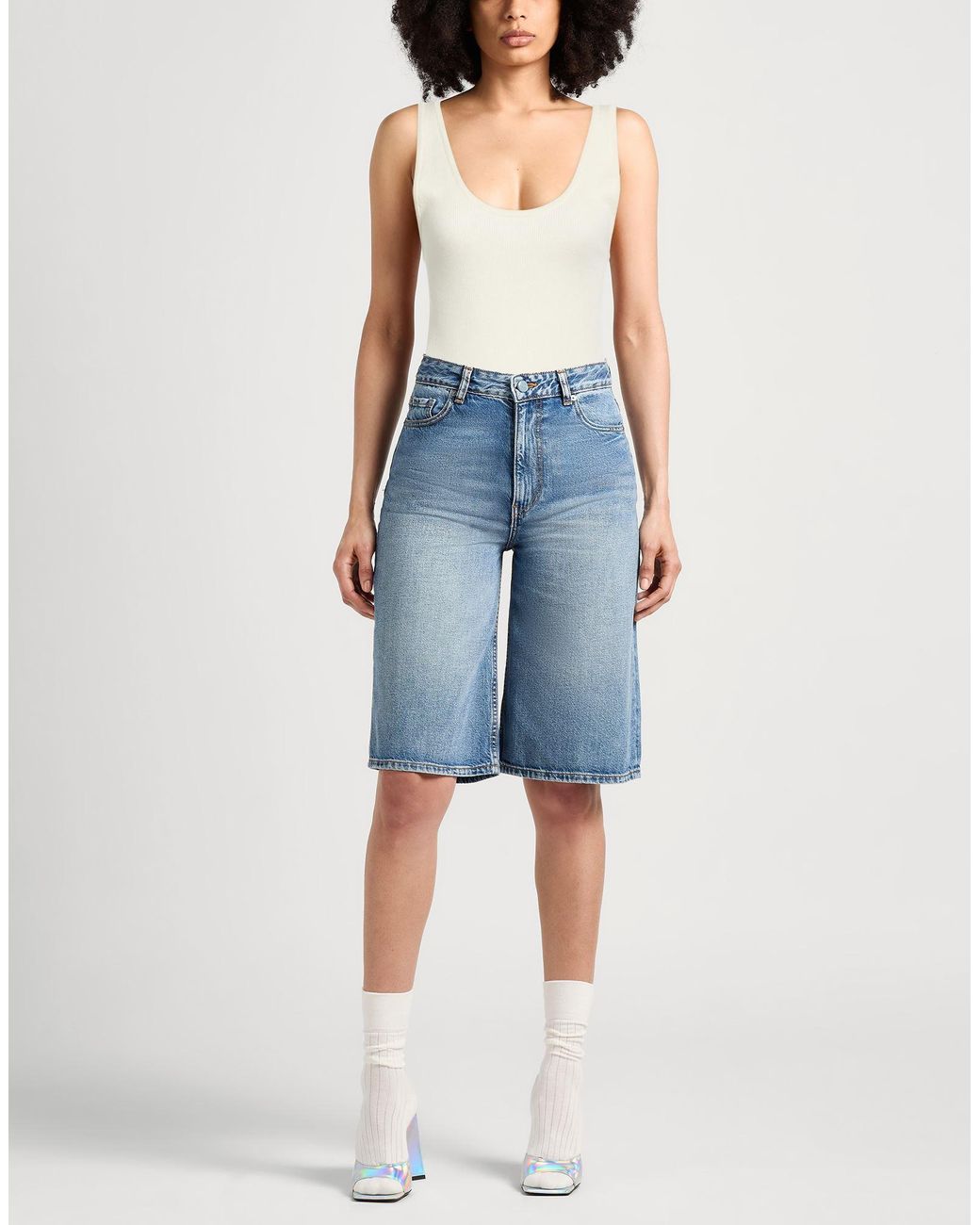 Moschino White Tank Top Virgin Wool, Silk