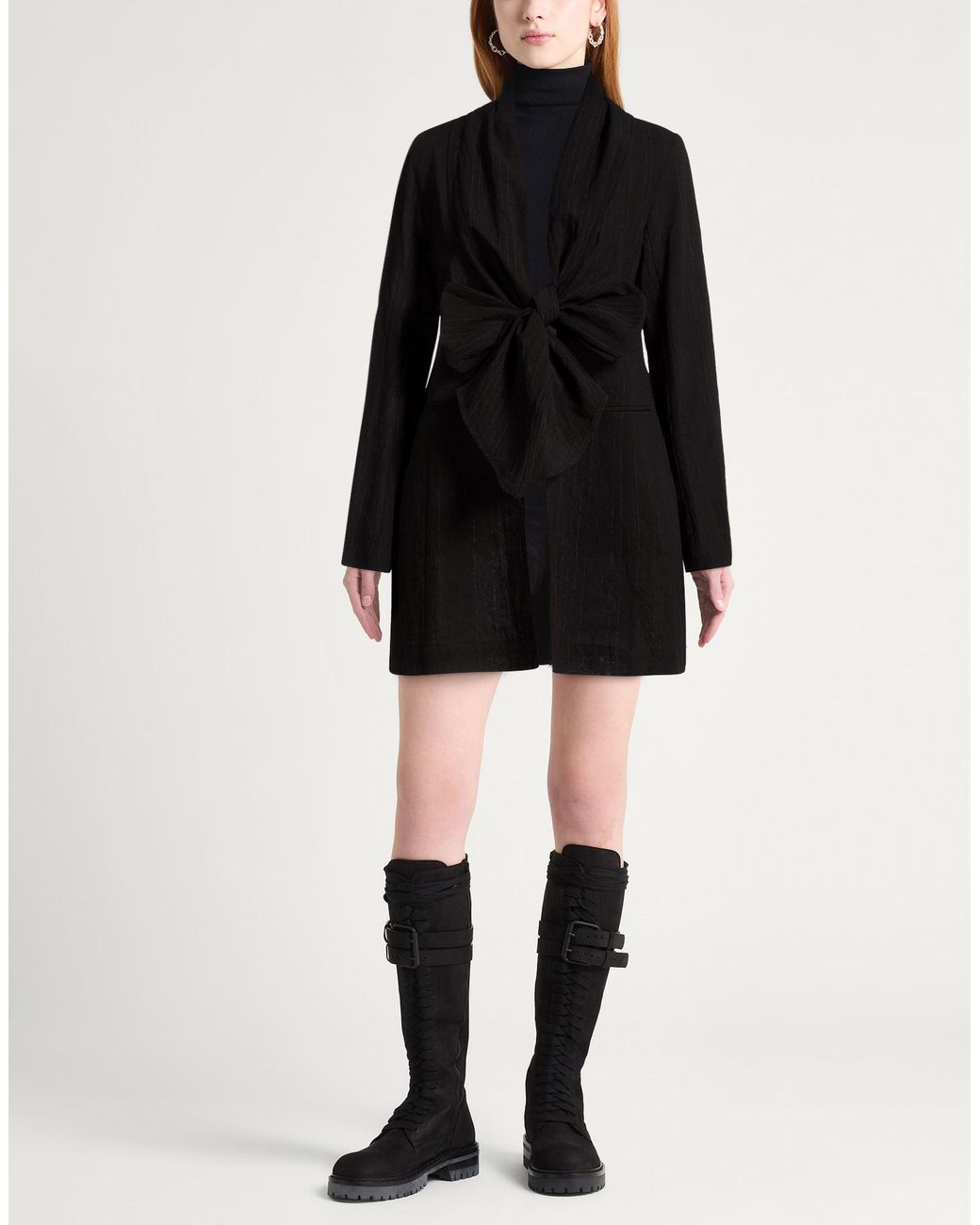 Masnada Black Blazer Cotton, Linen, Wool